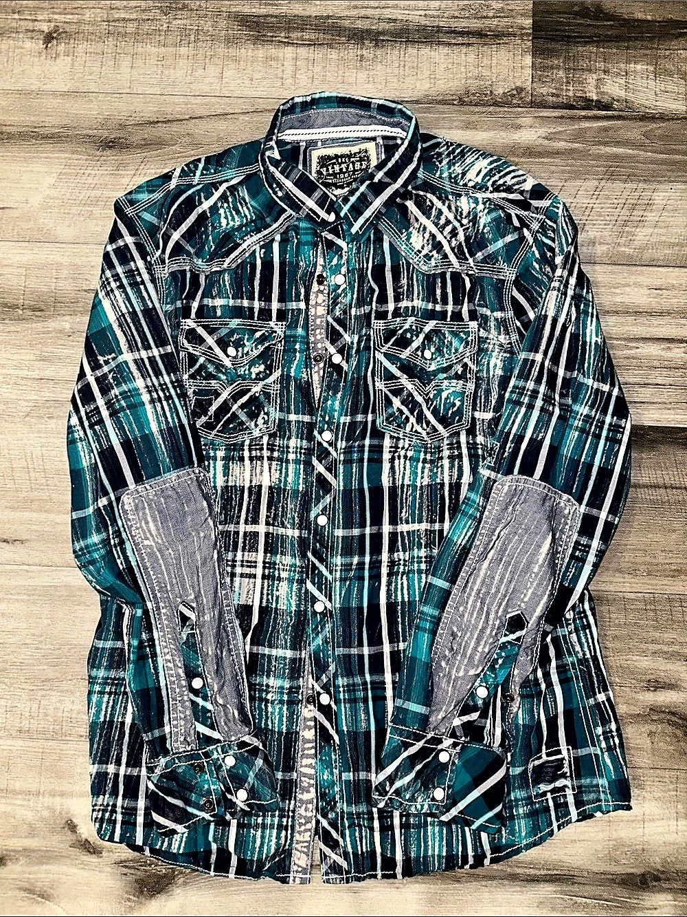 Vintage 1967 Plaid Long Sleeve Shirt Size Large